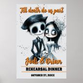 ハロウィン結婚式ウェルカムサイン 死が二人を分かつまで ポスター (正面)