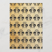 ハロウィン結婚式招待状 - スカル＆クロスボーンズ セーブザデート (裏面)