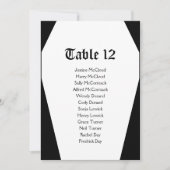 ハロウィン結婚棺の座席表DIYカード 招待状 (正面)