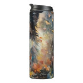 ハロウィン縁どコリーとカボチャ怖 タンブラー (回転右)