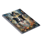 ハロウィン縁どコリーとカボチャ怖 ノートブック (右側)