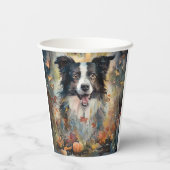 ハロウィン縁どコリーとカボチャ怖 紙コップ (裏面)