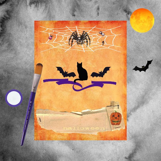 ハロウィン縁どスクラップブックシート
