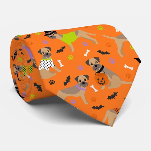ハロウィン縁どテリア ネクタイ (ロール)