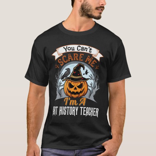 ハロウィン美術史教師カボチャデザイン Tシャツ (正面)