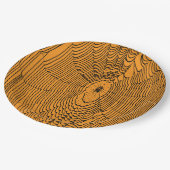 ハロウィン芸術的スパイダークモのクモの巣ドードルブラック ペーパープレート (アングル)