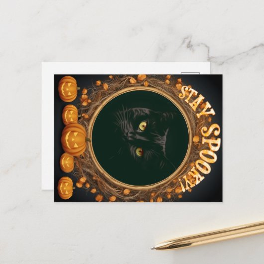 ハロウィン葉書。ムカつく！ ポストカード (正面/裏面インサイチュ)