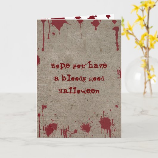 ハロウィン血のカード カード (黄色い花)