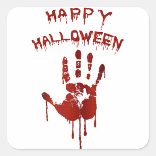 ハロウィン血の手 スクエアシール