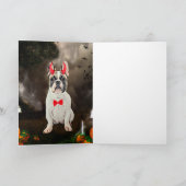 ハロウィン衣装のフレンチブルドッグ カード (内部)