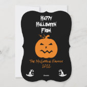 ハロウィン衣装の個性的な写真 ホリデーカード (裏面)