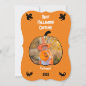 ハロウィン衣装の写真入りホリデーカード シーズンカード (正面)