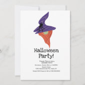 ハロウィン衣装パーティーの小人の落書き 招待状 (正面)