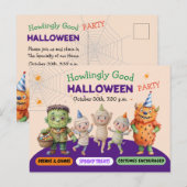 ハロウィン衣装パーティーモンスターの不気味な楽しみダンス ポストカード (正面/裏面)