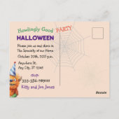 ハロウィン衣装パーティーモンスターの不気味な楽しみダンス ポストカード (裏面)