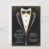 ハロウィン衣装 メンズ タキシード ボールド ブラックタイ ブライズシャワー 招待状 (正面)