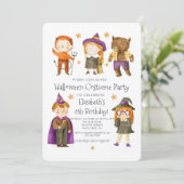 ハロウィン衣装 子供の誕生日パーティー招待状 招待状 (スタンド正面)