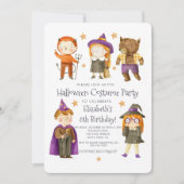 ハロウィン衣装 子供の誕生日パーティー招待状 招待状 (正面)