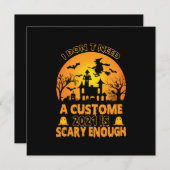 ハロウィン衣装 | 私は衣装を必要としない 招待状 (正面/裏面)