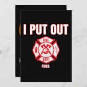 ハロウィン衣装 面白い消防士 私が火を消した シーズンカード (正面/裏面)