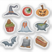 ハロウィン要素ステッカーコレクション シール (正面)