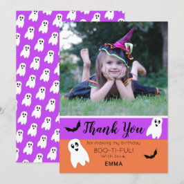 ハロウィン誕生日おばけ写真 サンキューカード