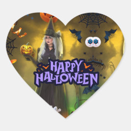 ハロウィン誕生日パーティーの招待状 ハートシール