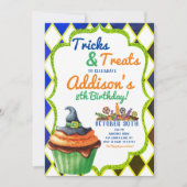 ハロウィン誕生日パーティーの招待 招待状 (正面)