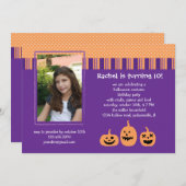 ハロウィン誕生日パーティー写真招待状 招待状 (正面/裏面)