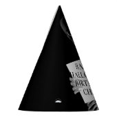 ハロウィン誕生日不気味スケルトンカスタムブラックホテル パーティーハット (左)