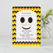 ハロウィン誕生日招待状 ゴースト 招待状 (スタンド正面)