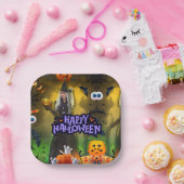 ハロウィン誕生日招待状 Spooktacular ペーパープレート (パーティー)