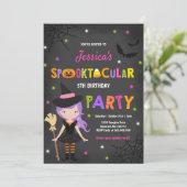 ハロウィン誕生日招待魔女ハロウィンパーティー 招待状 (スタンド正面)