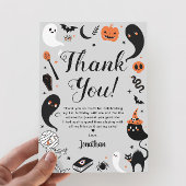 ハロウィン誕生日男子フォト サンキューカード