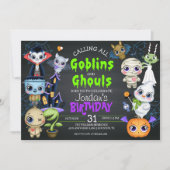 ハロウィン誕生日衣装パーティの招待状 招待状 (正面)