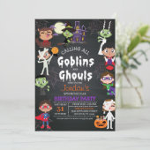 ハロウィン誕生日衣装パーティの招待状 招待状 (スタンド正面)