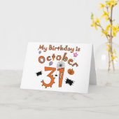 ハロウィン誕生日10月31日 カード (黄色い花)