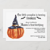 ハロウィン誕生日 招待状 (正面/裏面)