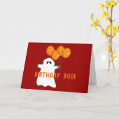 ハロウィン誕生日Tシャツと贈り物 カード (黄色い花)