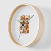 ハロウィン読幽霊の本好き 壁時計 (傾斜)