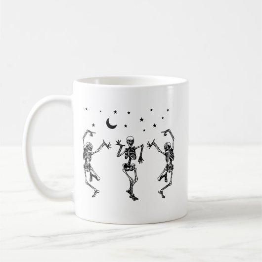 ハロウィン踊るスケルトンマグ コーヒーマグカップ (左)
