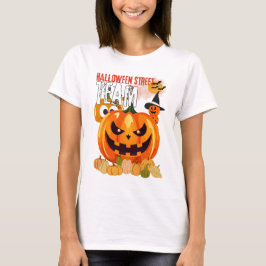 ハロウィン通りチームおもしろいブーと可愛いTシャツ Tシャツ