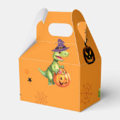 ハロウィン遊を扱うかわいい恐竜のカボチャ フェイバーボックス (正面サイド)