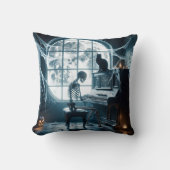 ハロウィン遊スケルトンのピアノ クッション (正面)