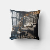 ハロウィン遊スケルトンのピアノ クッション (正面)