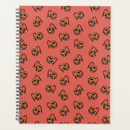 ハロウィン間抜けモンスター顔 – オレンジ/グレー プランナー手帳