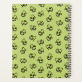 ハロウィン間抜けモンスター顔 – ブラック/グリーン プランナー手帳 (裏面)