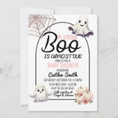 ハロウィン間近のLittle Booベビーシャワー 招待状 (正面)