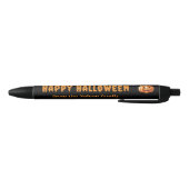 ハロウィン限定 パーソナライズドペン かぼちゃモチーフ 黒ボールペン (ボトム)