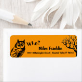 ハロウィン頼フクロウ誰が？ラベル ラベル (インサイチュ)